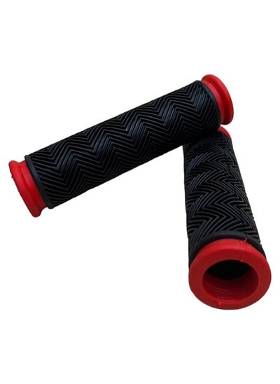 اشتري Bicycle Zigzag 2 Hand Grips Black and Red في مصر