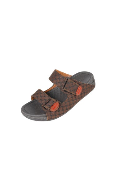 اشتري 008-3532 Barjeel Mens Casual Sandals 20272A Brown في الامارات