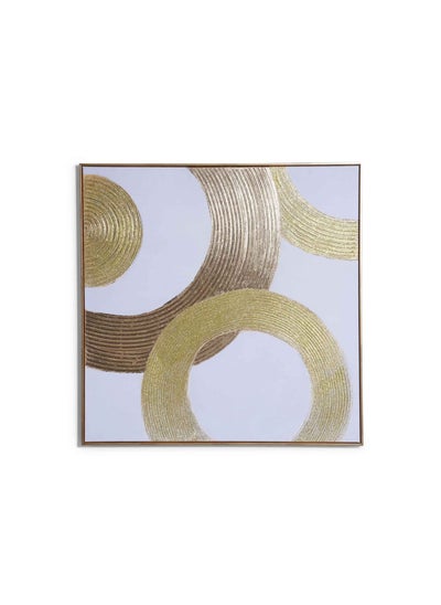 اشتري Halo Handpainted Wall Art 100x3.5x100cm- Gold في الامارات