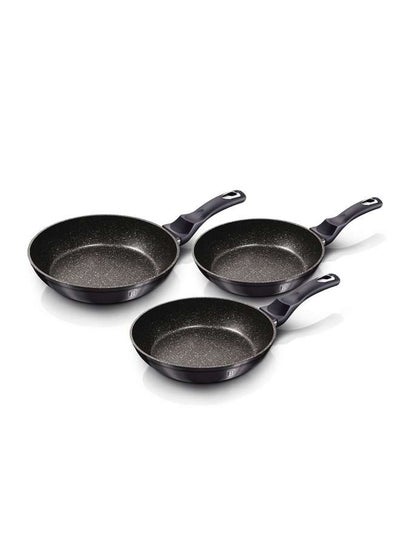 Buy Aluminium 3 Pieces Frypan Set, Metallic Line Carbon Pro Edition, Grey, Hungary in UAE