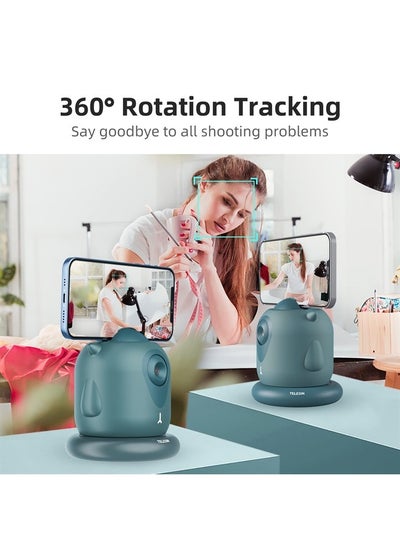 اشتري Auto Face Tracking Phone Holder, 360 Smart Selfie Tripod Mount Fast Motion Moving Tracker for Smartphone GoPro DJI Action Insta360 Camera SLR Mirrorless Video Vlog Live Streaming Accessories في الامارات