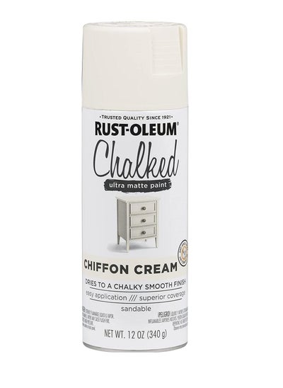 Buy Rust-Oleum Spray Paint Specialty Ultra Matte Chalked Chiffon Cream 12oz in UAE