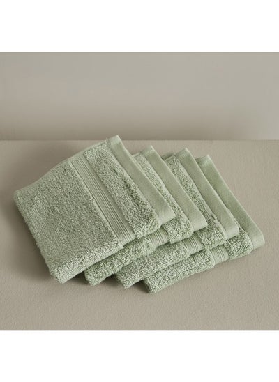 Buy EverEco 4-Piece Cotton Bamboo Face Towel Set 30 x 30 cm in UAE