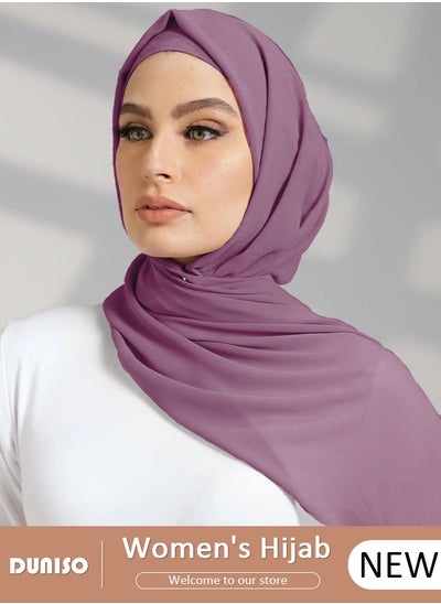 Buy Women's Hijab, Premium Breathable Chiffon Hijab, Stylish and Comfortable Hijab Scarfs,  Very Comfy & Good for Everyday Use, Versatile and Artistic Scarf for Women in Saudi Arabia