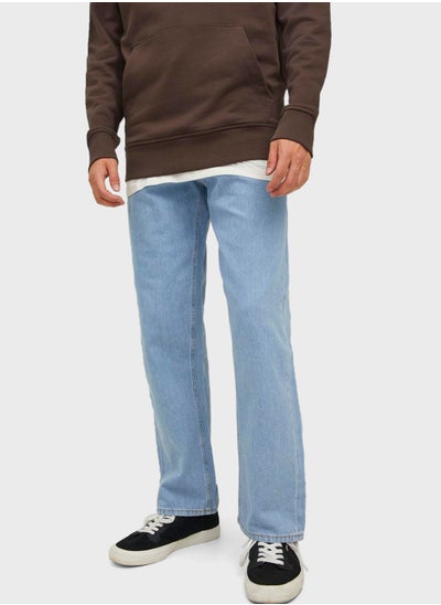 Buy Jjieddie Jjorigianal Straight Fit Light Wash Jeans in Saudi Arabia