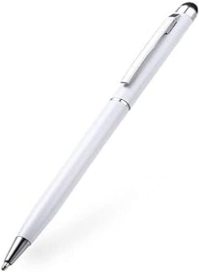 اشتري Exon X1137 Universal Stylus Ballpoint Pen, 2 in 1 for Tablets and smart phones - White في مصر