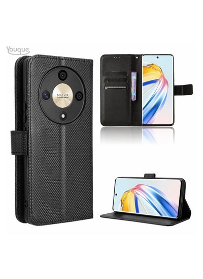 اشتري Flip Wallet Phone Cover Case for Honor X9b 5G Black في السعودية