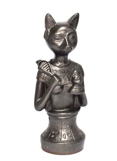 Buy immatgar pharaonic Statue with base ancient Egyptian souvenirs gifts for women and men Home Décor Sculpture Pharaohs art (Bastet 2- Metalic - 10 CM Long) in Egypt