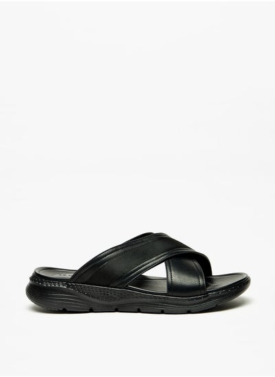 Buy Men's Cross Strap Slip-On Sandals in Saudi Arabia