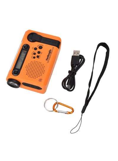 Buy HRD900 Emergency Solar Radio  Flashlight Portable 900 orange Chinese standard in UAE