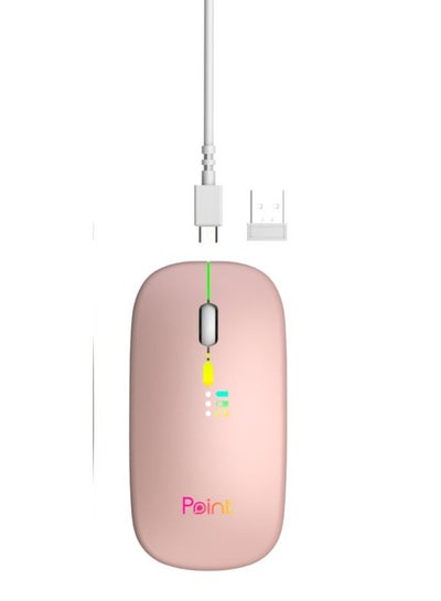 Buy MOUSE WIRELESS PT-20 Pink POINT in Egypt