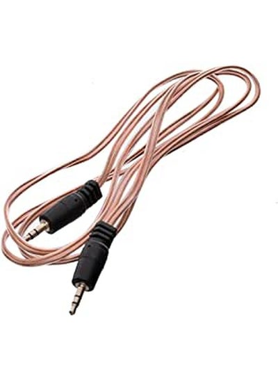 Buy Aux Stereo Audio Cable Jack 3.5mm 1.5M - Light Red in Egypt
