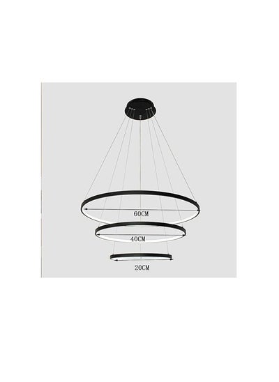 Buy Circular Ring Pendant Light Aluminum LED Chandelier Ceiling Hanging Lamp in UAE