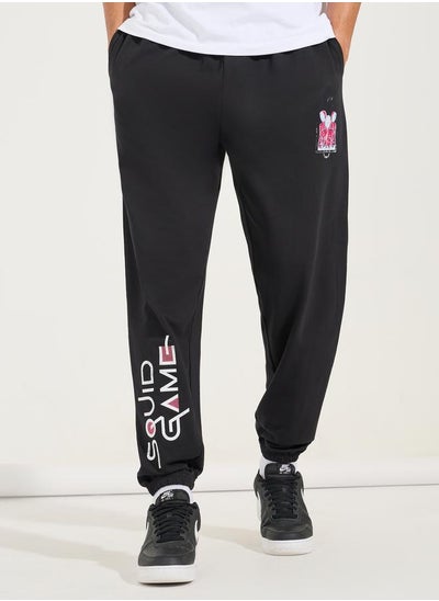 Buy Squid Game Graphic Print Oversized Joggers in Saudi Arabia