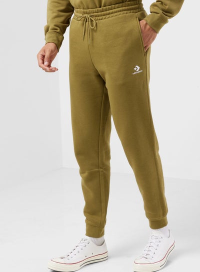 Buy Embroidered Star Chevron Standard-Fit Fleece Sweatpants in UAE