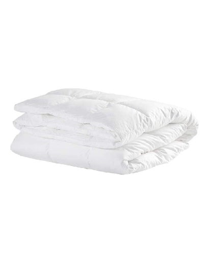 Buy Soft Solid Double Size Duvet Microfiber White 240x260cm in UAE