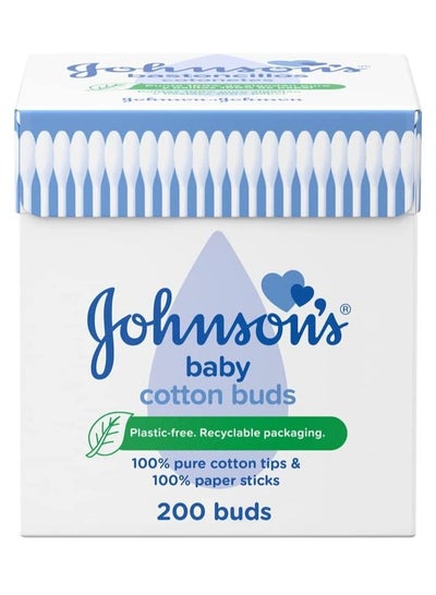 Buy Baby 200 Cotton Buds New Pack in UAE