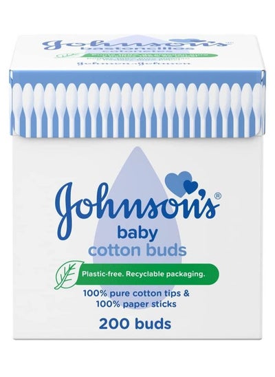 Buy Baby 200 Cotton Buds New Pack in UAE