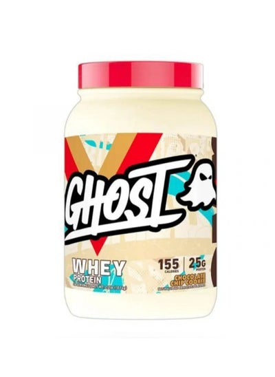 Buy GHOST Whey Protein Powder, Chocolate Chip Cookie - 2LB Tub, 25G of Protein - Flavored Isolate, Concentrate & Hydrolyzed Whey Protein Blend - Post Workout Shakes - Soy & Gluten Free in Saudi Arabia