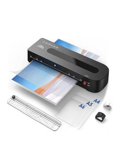 Buy A4 Laminator Machine 5 in 1 Thermal Laminator for Home Office School Use 9 inch Max Width Quick Warm-Up Paper Trimmer Corner Rounder Hole Puncher 15 Laminating Pouches in Saudi Arabia