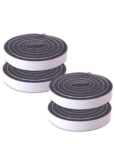 Buy Adhesive Weather Stripping Foam Tape Window Door Draught Excluder SoundProof Strip Seals for Gap Seal 4 Rolls Total 4M Long Noise Muffling in UAE