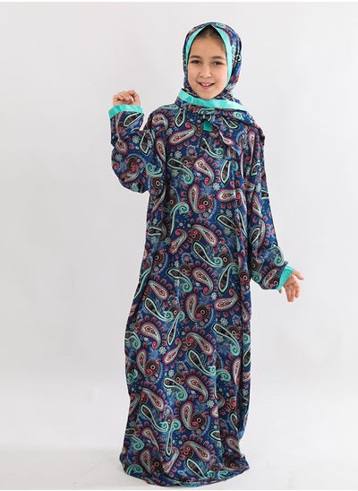 Buy Printed Kids Isdal Blue, Turquoise & Fuchsia For Women in Egypt