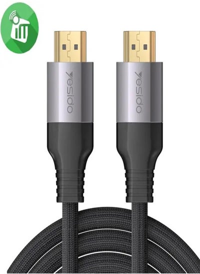 Buy Yesido HM08 Nylon Braided 4K Ultra HD HDMI Cable (2M) in Egypt