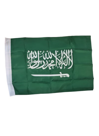 Buy Saudi National Day Flag Double Sided with Rod Pocket Fabric in Saudi Arabia