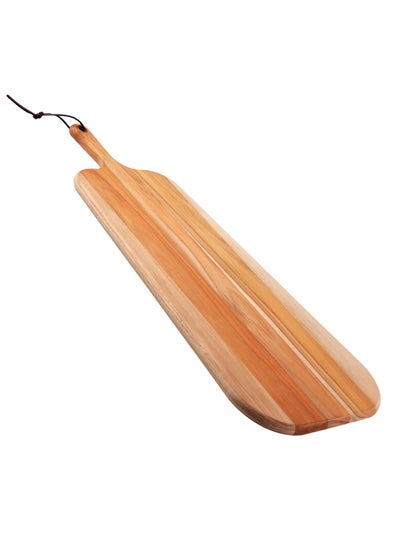 اشتري Provence 65x27cm Teak Wood Antipasti Board with Handle with Mineral Oil Finish في الامارات