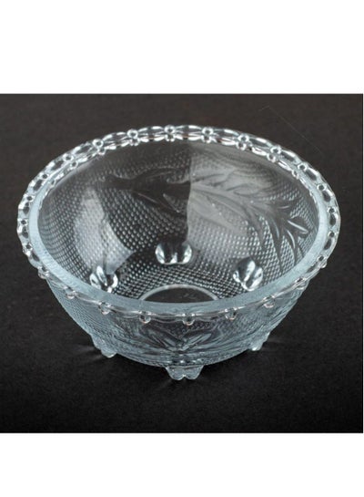 Buy Transparent glass bowl, 1500 ml, one piece in Egypt
