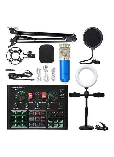 اشتري Wireless Karaoke Microphone Professional Condenser with Tripod Sound Card V9XPRO for Live Streaming studio equipment prices في السعودية