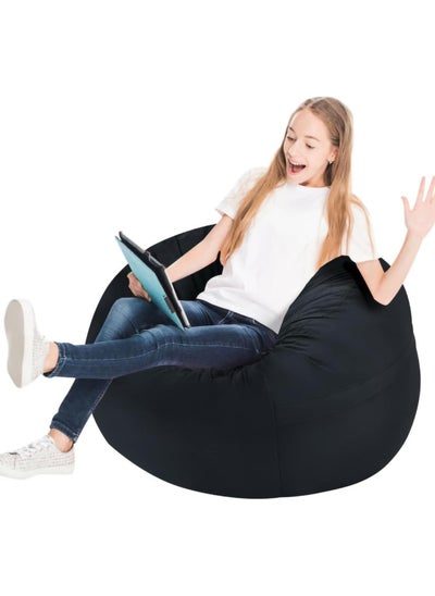 Buy Comfy Classic Plush Velvet Black Bean Bag in UAE