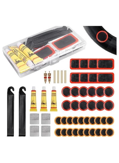 Buy Bike Tire Repair Kits, Bycicle Inner Tube Puncture Patch Kit with Portable Storage Box, Bicycle Tube Patch Kits for Cycling, Motorcycle, Inflatable Rubber in Saudi Arabia