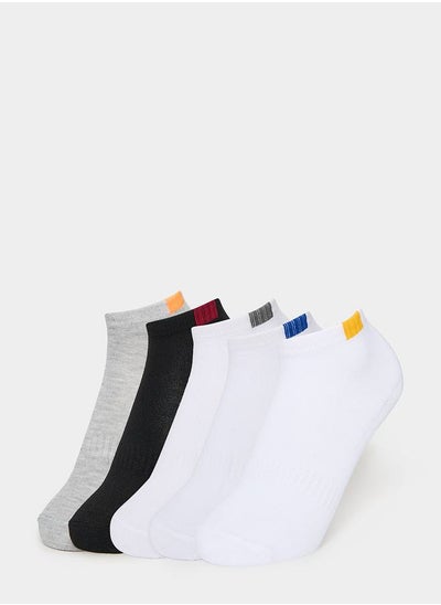 Buy Pack of 5 - Contrast Accent Ankle Socks in Saudi Arabia