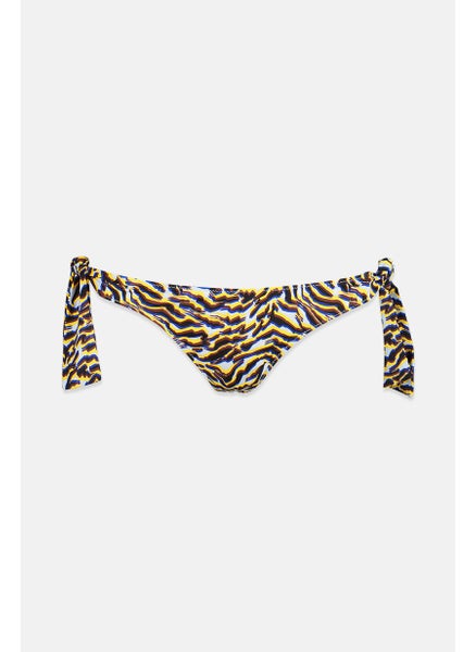 اشتري Women Alloverprint Bikini Bottom, Brown and Blue and yellow في السعودية