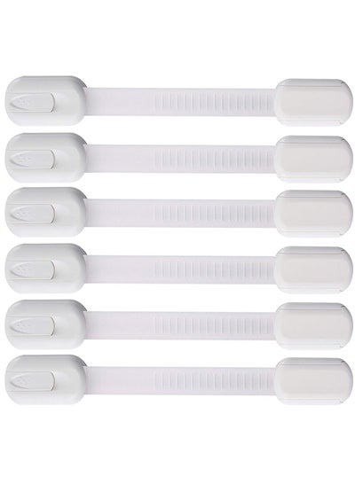 Buy Multi-Use Adhesive Straps Locks - Childproofing Baby Proofing Cabinet Latches for Drawers, Fridge, Dishwasher, Toilet Seat, Cupboard, Oven,Trash Can in Saudi Arabia