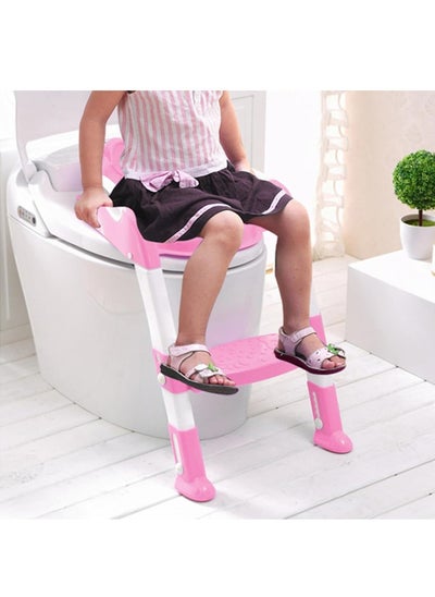 Buy Portable And Convenient Kids Toilet Seat Potty Chair With Adjustable Ladder in Saudi Arabia