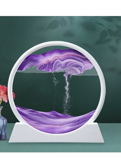 Buy 3D hourglass white frame in purple sand KWPR999 in Egypt