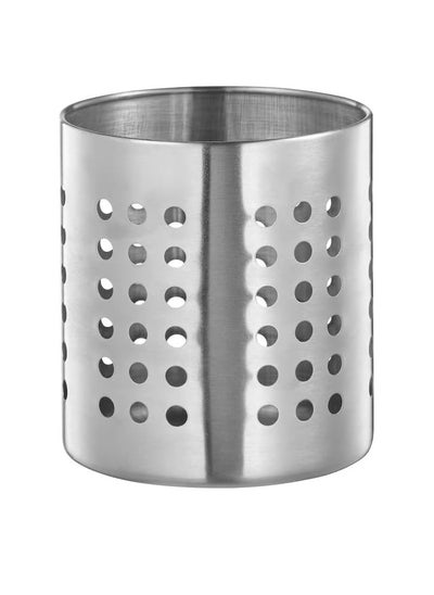 Buy iNext Kitchen Utensil Holder Stainless Steel Round Cutlery Organizer Cooking Silverware Caddy Countertop Utensil Drying Cylinder for Spoons Spatulas in UAE