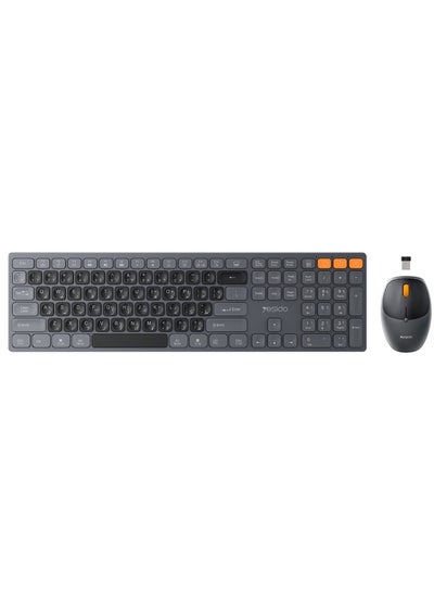 Buy Yesido KB19 2.4G Mixed Color Wireless Bluetooth Keyboard & Mouse Set 110 Keyboard Keys (Arabic / English Version) in UAE