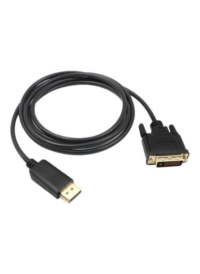 Buy DisplayPort To DVI Cable Adapter Converter Black in UAE