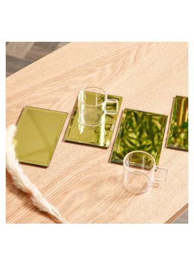 Buy Lucy 4-Piece Rectangular Coaster Set 15 x 9 cm in UAE