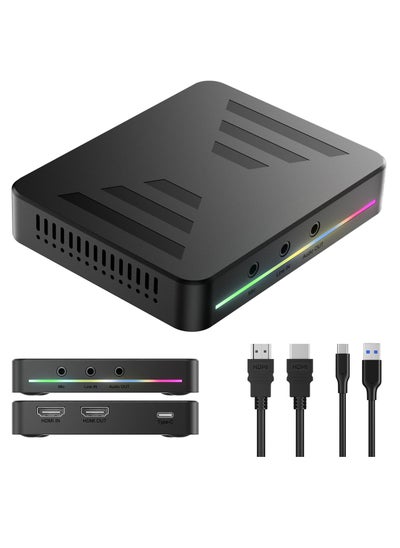 Buy Capture Card 4K@60Hz 1080p@240Hz 4K@30Hz 1080p@120Hz Pass Through Capture Card for Streaming and Gaming USB3.0 Video Capture Card for Xbox x s One, PS5 4 Switch Windows Mac HDR 10 and VRR Support in Saudi Arabia