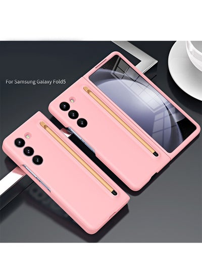 Buy Official With The Same Galaxy Z Fold5 Ultra-Thin Case And S Pen, Matte Folding Case Samsung Galaxy Z Fold5 (2023) Light Pink in UAE