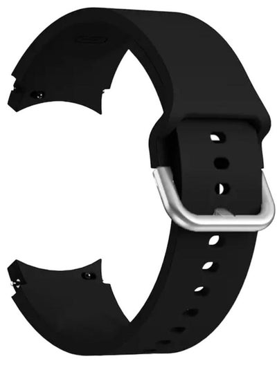 Buy 20mm Buckle Strap for Samsung Galaxy Watch 6/5 40mm 44mm/Watch 5 Pro 45mm/Galaxy Watch 6 Classic 47mm 43mm Black Silicone Strap in Egypt