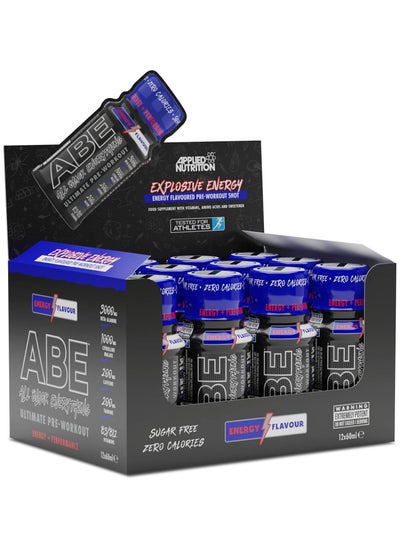 Buy Abe Ultimate Pre Workout Shot Energy Flavour 60Ml Pack Of 12 in UAE