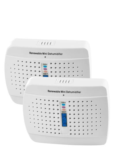 اشتري Dehumidifier - 2 Pack Moisture Absorber for Closed Spaces, Cabinet, Closet and Bathroom, Renewable Mini Dehumidifiers for Gun Safe, Rust Prevention,Rechargeable Small  dehumidifiers في الامارات