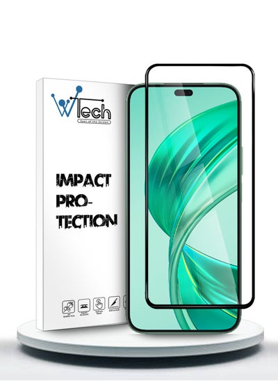 Buy Premium E2E Full Glue Full Cover Tempered Glass Screen Protector For Honor X8b 4G 2023 / Honor 200 Lite 5G 2024 Clear/Black in Saudi Arabia