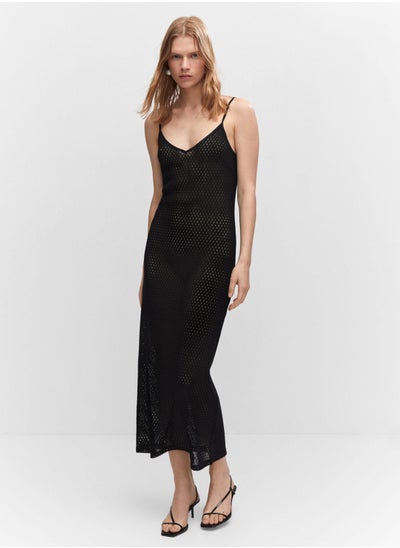 Buy Strappy Openwork Detail Dress in Saudi Arabia