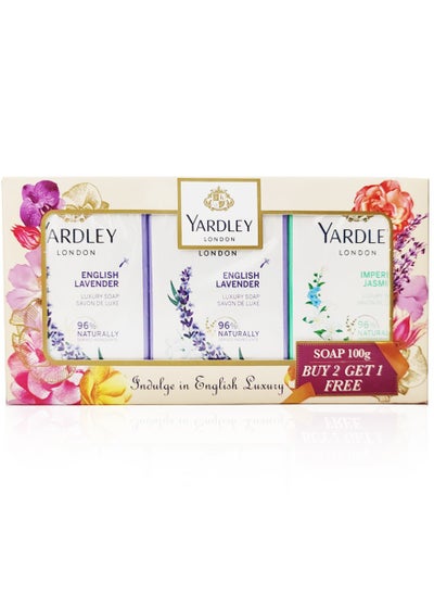 Buy Pack Of 3 Soap English Levender and Imperial Jasmine 3x100g in Saudi Arabia